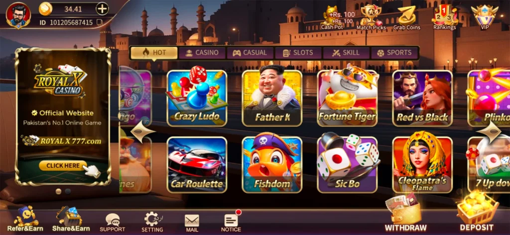 royal x casino app download