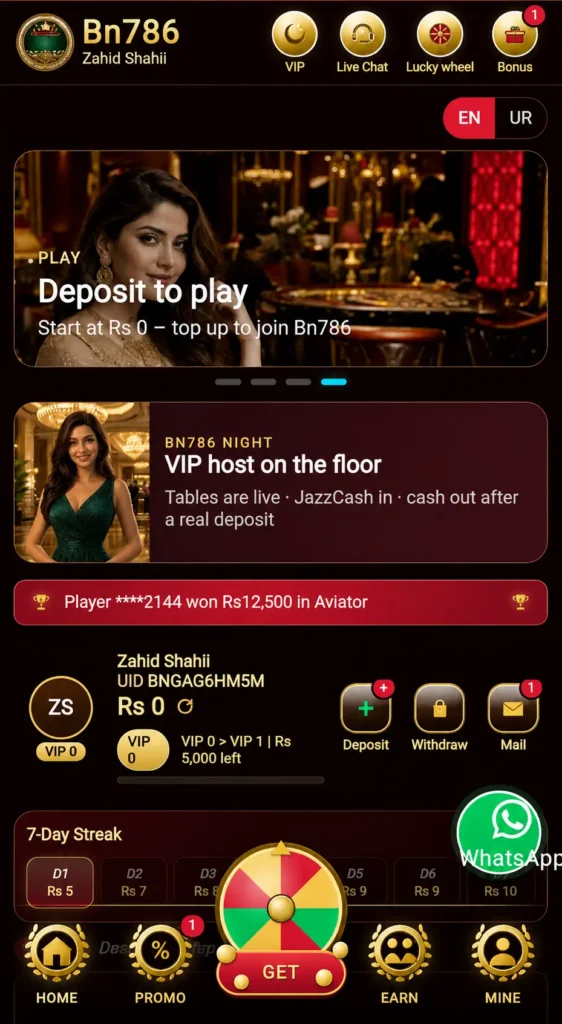 Bn786 Game homepage