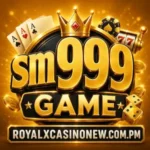 Golden sm999 Game casino logo.