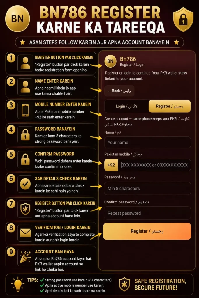 bn786 Game Register
