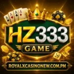 hz333 Game logo with a gold and black casino-style design