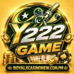 y222 Game logo with golden casino design and 3D lettering