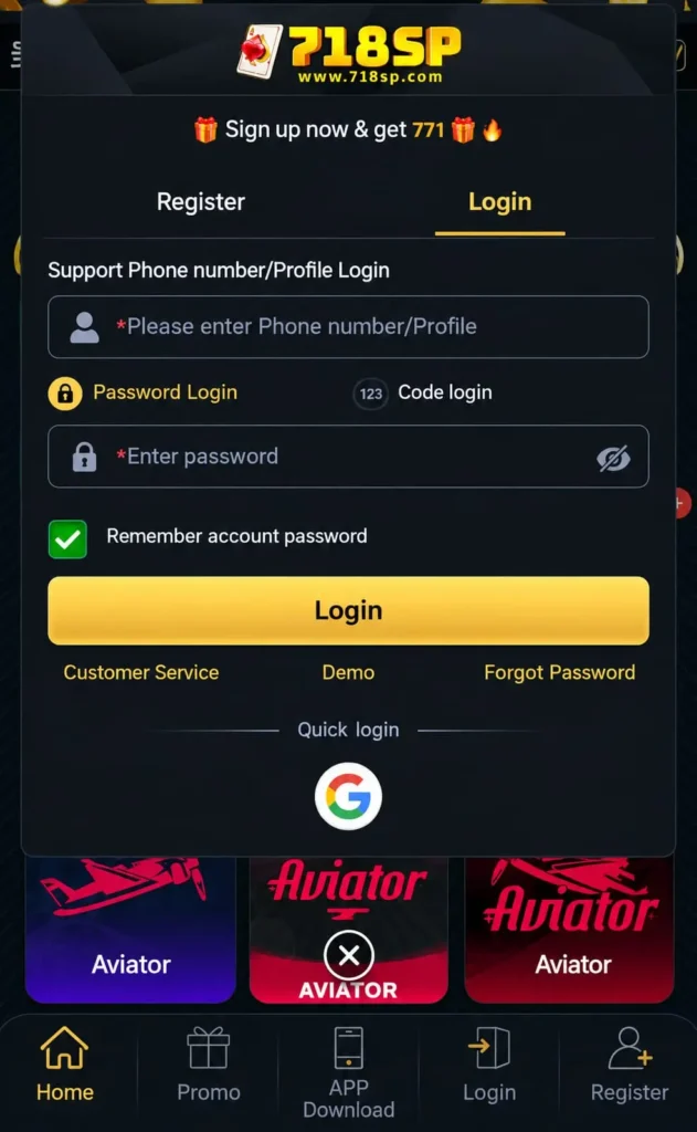 718sp Game login