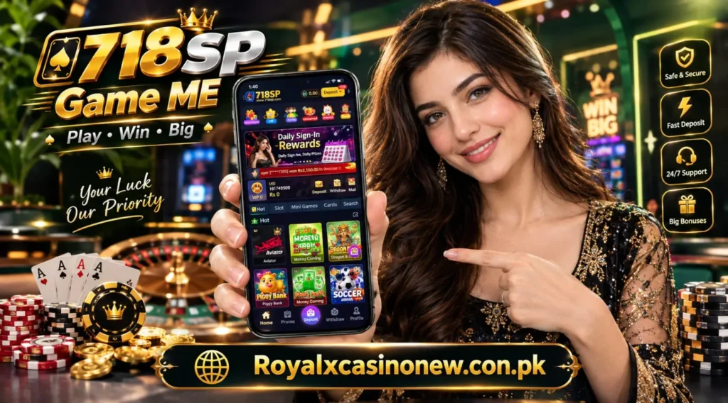 718sp Game mobile casino banner.