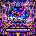 786ace Game cricket logo with a blue and gold gaming design (1)