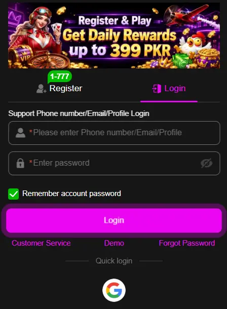 786ace Game login