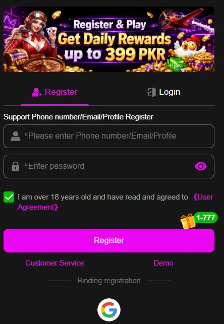 786ace Game register