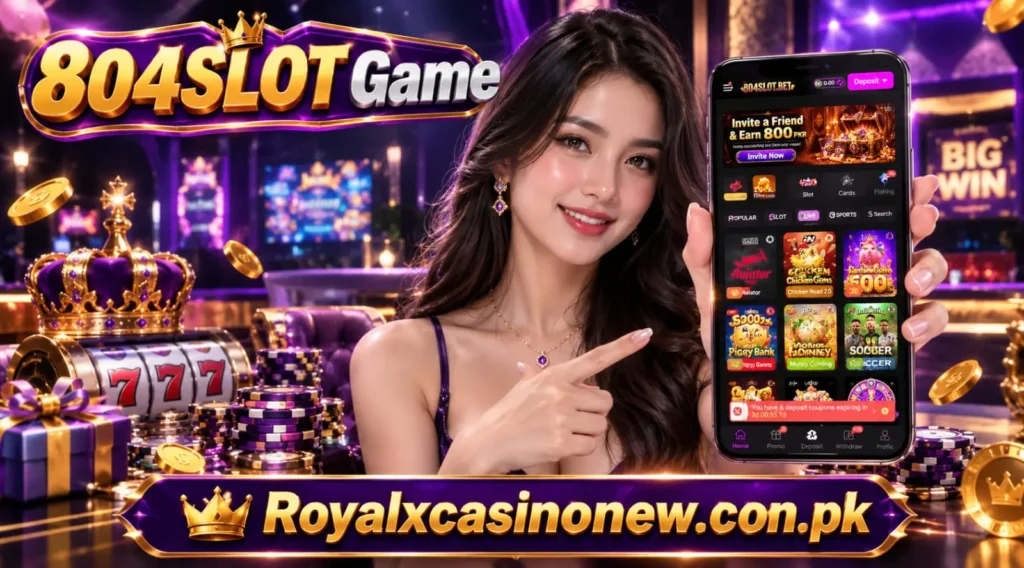 804slot Game mobile casino banner.