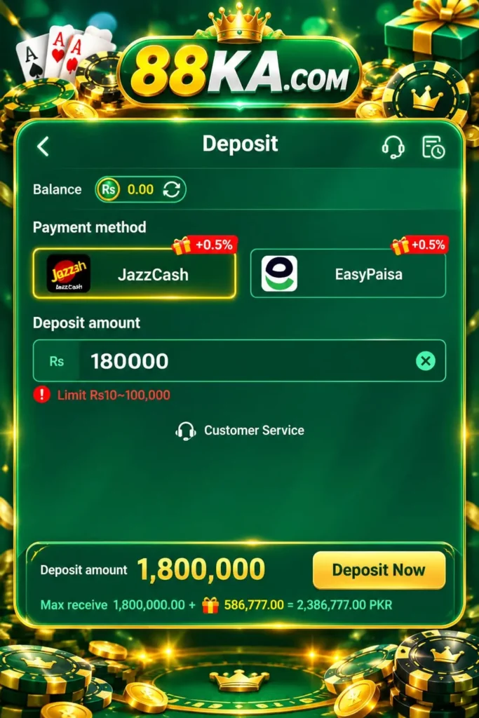 88ka Game deposit