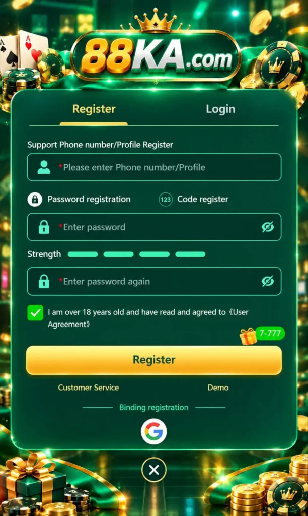 88ka Game register