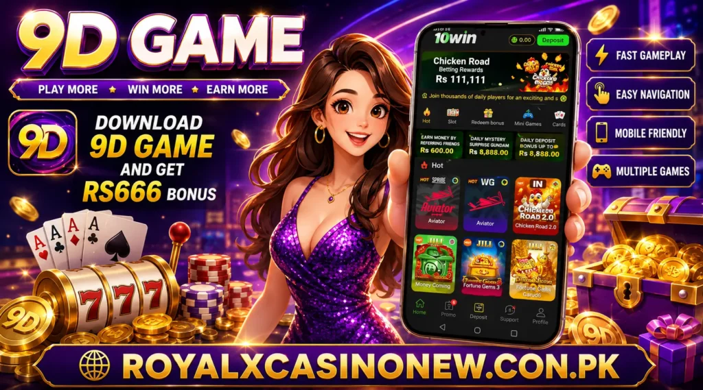 9D Game Game mobile casino banner.