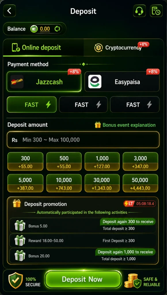 9D Game deposit