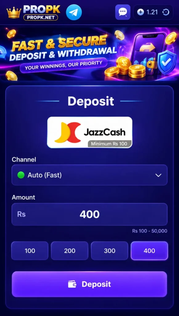 propk Game deposit