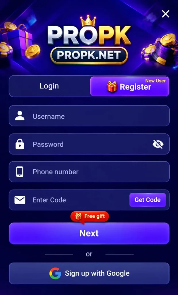 propk Game register