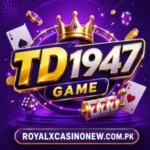 td1947 Game logo with golden casino design and 3D lettering.