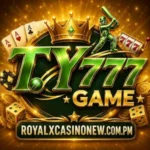 The ty777 Game app homepage with Aviator and casino games.