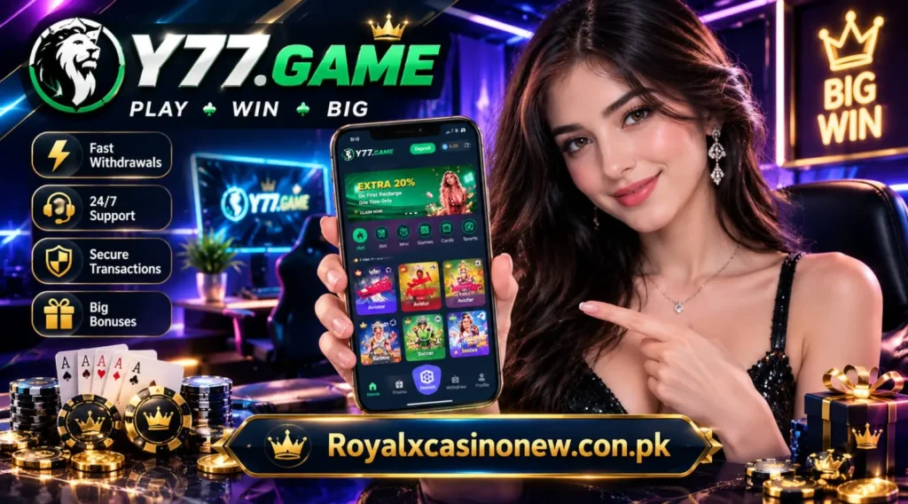 y77 Game mobile casino banner