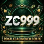 zc999 Game logo with golden casino design and 3D lettering