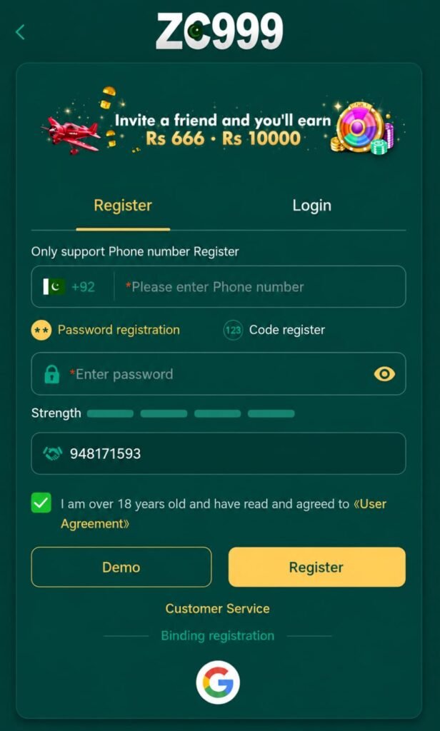 zc999 Game register