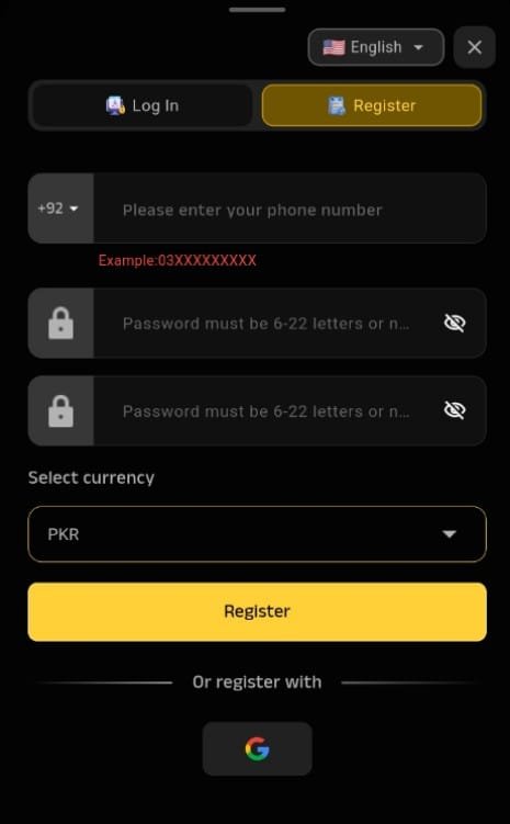 JZ92 Game register imade